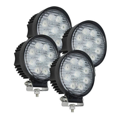 2160lm industria de las luces de inundación del trabajo de la ronda LED 27W que mina la iluminación campo a través
