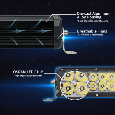 La fila doble llevó el sistema de iluminación de la barra ligera OSRAM LED Chip Truck Light Bar Offroad