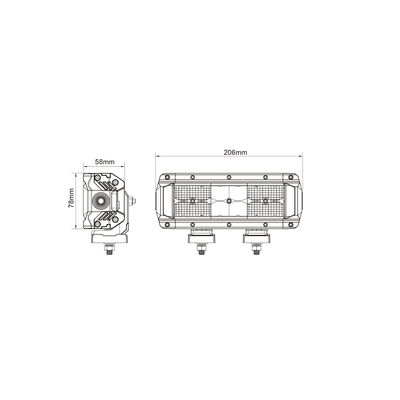 La fila doble combinada llevada fila dual 44W de la barra ligera llevó la barra ligera de conducción para SUV ATV UTV