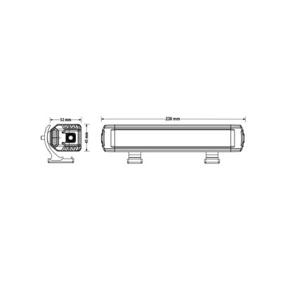 Barra ligera delgada de la fila LED de la prenda impermeable sola para los barcos 18w 9 en 1620 lm
