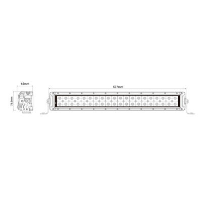 barra ligera dual impermeable de la fila LED de 224w IP67 para los barcos 40*5W Osram