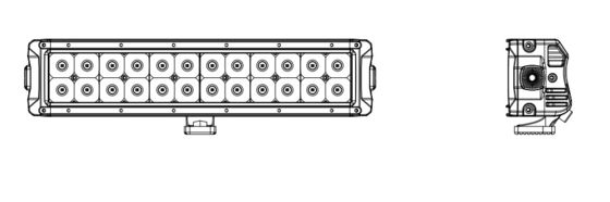 Pulgada 72W 6480lm de la barra ligera 13,5 de CREE Chip Dual Row LED para el coche camión