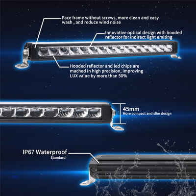 Barra de luz delgada negra del coche de las luces de conducción del ECE 20inch LED R112 LED
