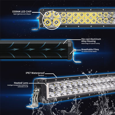 La fila doble llevó la lente impermeable ligera Osram Emark R10 de la calefacción de la barra ligera de la barra 1224w