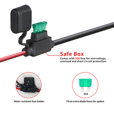 interruptor automotriz de la retransmisión del fusible del arnés de cable CSA de la luz del trabajo 14AWG de los 20cm