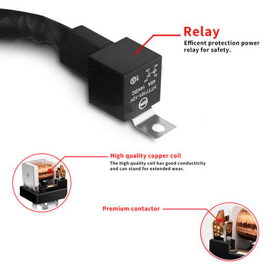 Fusible automotriz ligero del arnés de cable ISO9001 DC 24V los 25cm del trabajo de la prenda impermeable
