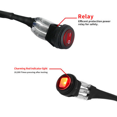 Fusible automotriz ligero del arnés de cable ISO9001 DC 24V los 25cm del trabajo de la prenda impermeable
