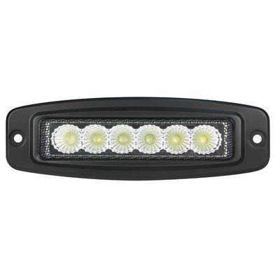 6 haz rasante de la inundación del soporte LED de la barra ultra delgada de la pulgada 6pcs*3w Bridgelux para la motocicleta