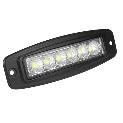 6 haz rasante de la inundación del soporte LED de la barra ultra delgada de la pulgada 6pcs*3w Bridgelux para la motocicleta