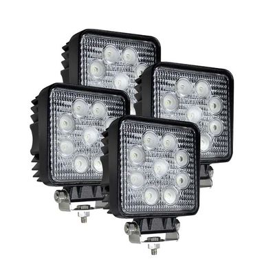 4PCS vivienda del negro de las luces IP67 2160lm del trabajo de la inundación del cuadrado LED
